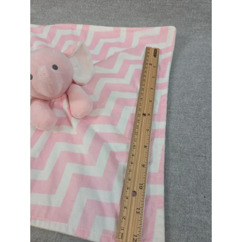 Carters Just One You Pink Stripe Lovey Elephant Plush Baby Security Blanket